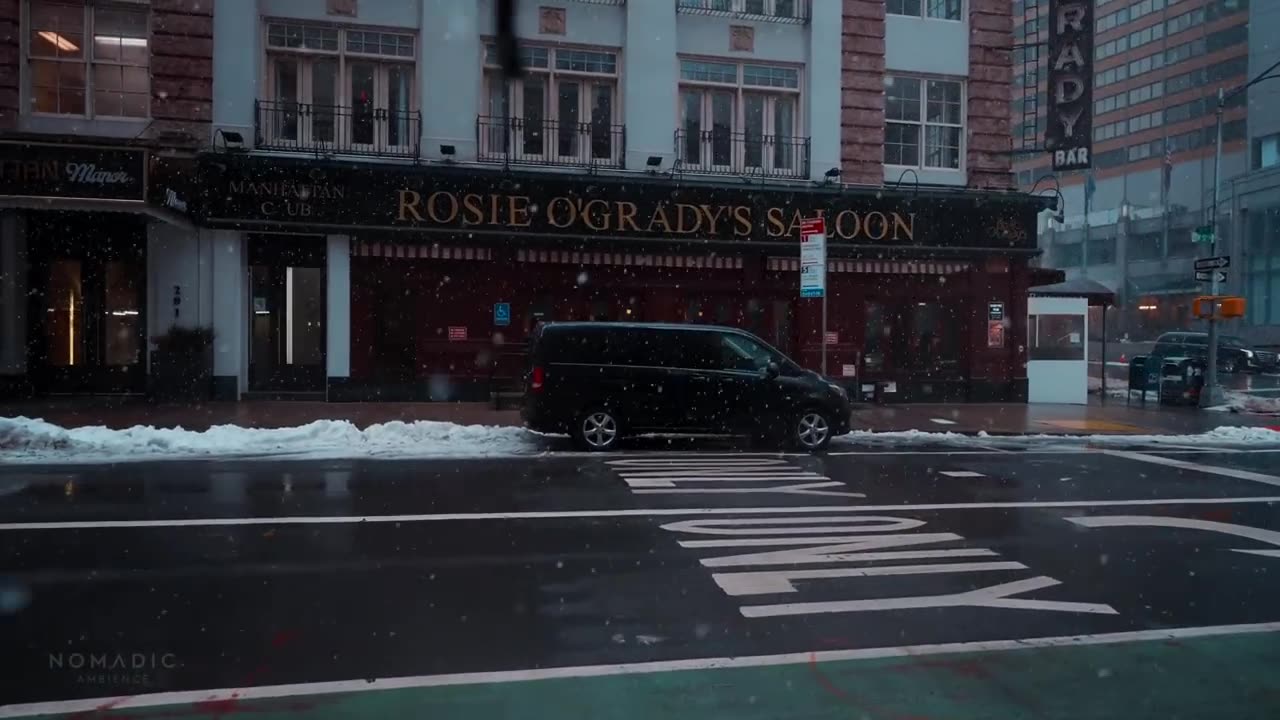 Snowfall in Times Square, NYC | Walking in New York City in the Winter Snow, 4k