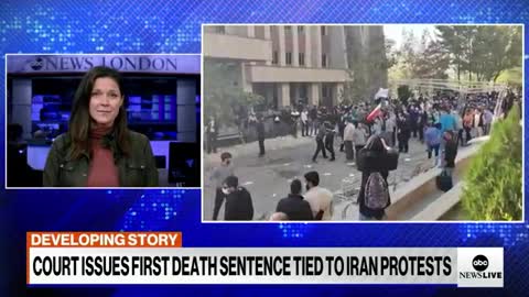 1st death sentence issued to anti-government protesters in Iran l ABCNL