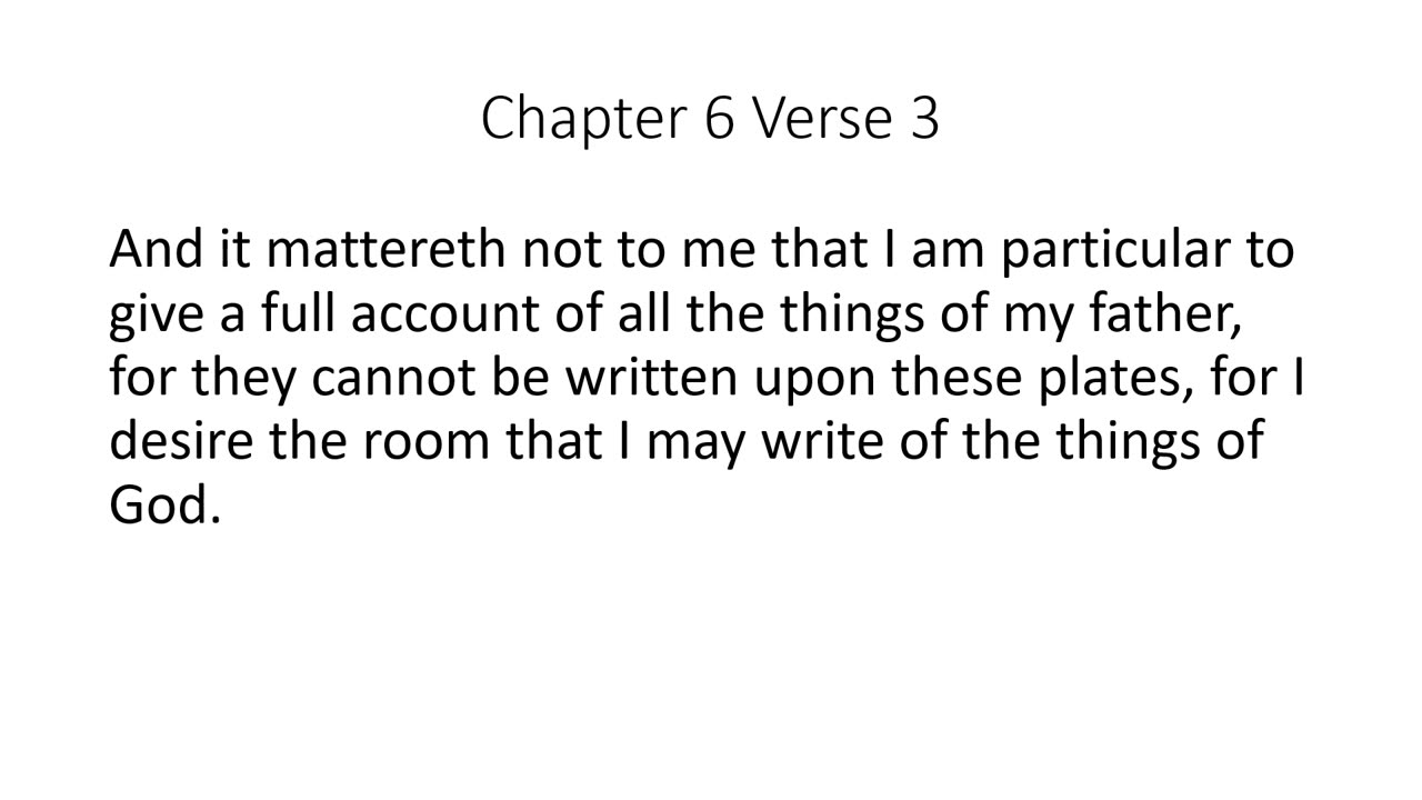 The Book of Mormon. 1 Nephi 6 (STGS)