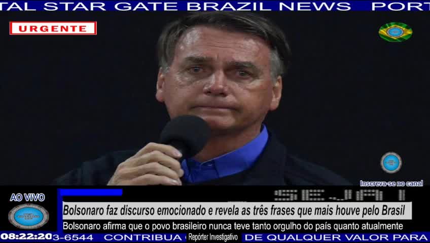 Bolsonaro faz discurso emocionado e revela as três frases que mais houve pelo Brasil