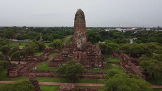 Drone Shot of Ayutthaya Thailand, Forgotten Capital