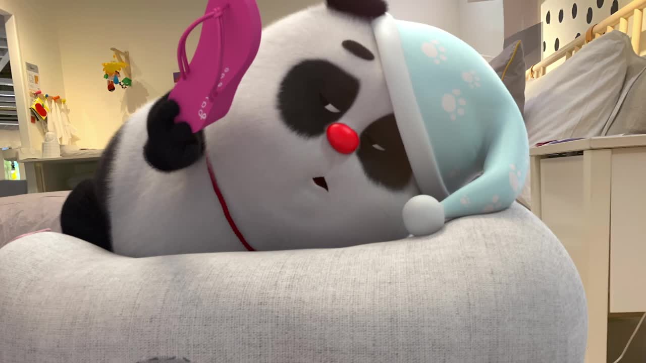 【熊猫班卜?】Answer the phone in dream-Bamboo Panda #panda #chinese #cute (1)