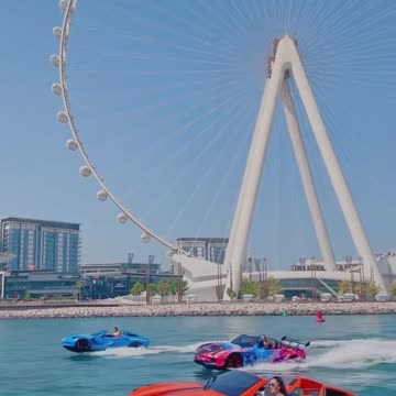 Only in Dubai you can drive on water!!