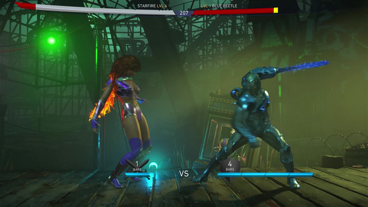 Starfire VS Blue Beetle