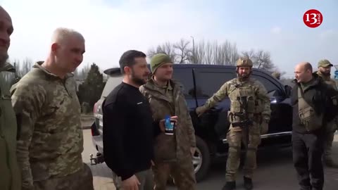 Zelenskiy drinks coffee at east Ukraine gas station, takes selfies with soldiers