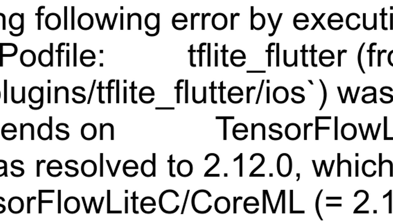 Flutter TFLite Error quotmetal_delegatehquot File Not Found