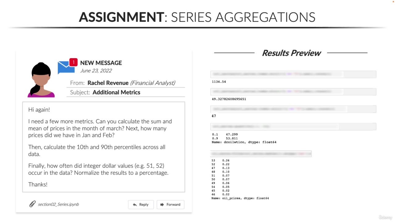 ASSIGNMENT Series Aggregation/Pandas Series video 21