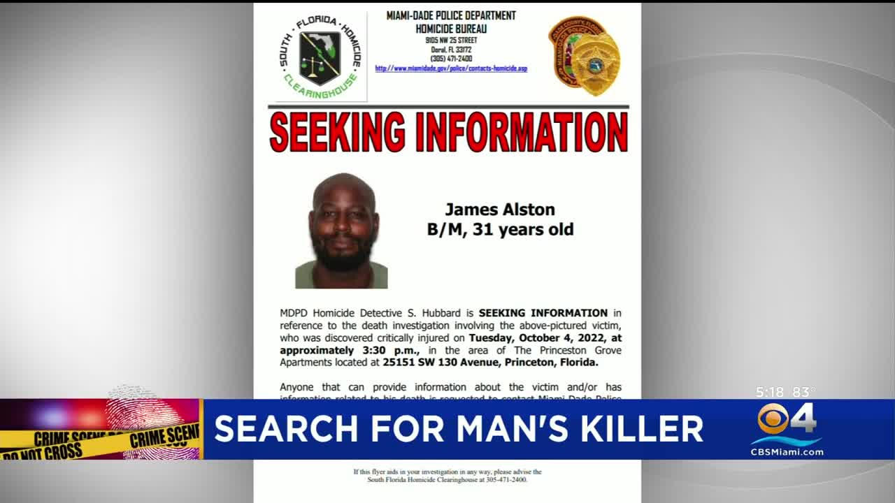 Miami-Dade Police Search For The Killer Of A Man Beaten And Left To Die