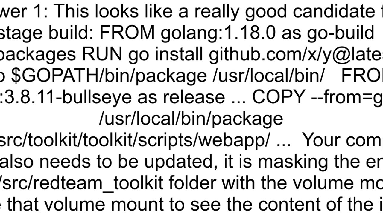 How to install a golang package in a docker file
