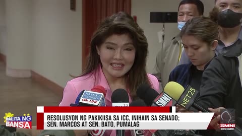 Resolusyon ng pakikiisa sa ICC, inihain sa Senado; Sen. Marcos at Sen. Bato, pumalag