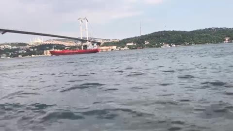 The suspension bridge of the Bosphorus in Istanbul