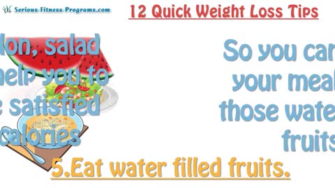 12 Quick weight loss tips