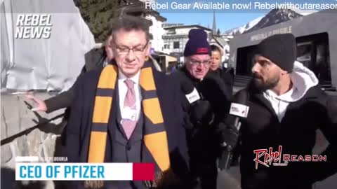 Albert Bourla, the CEO of Pfizer, on the street in Davos today.