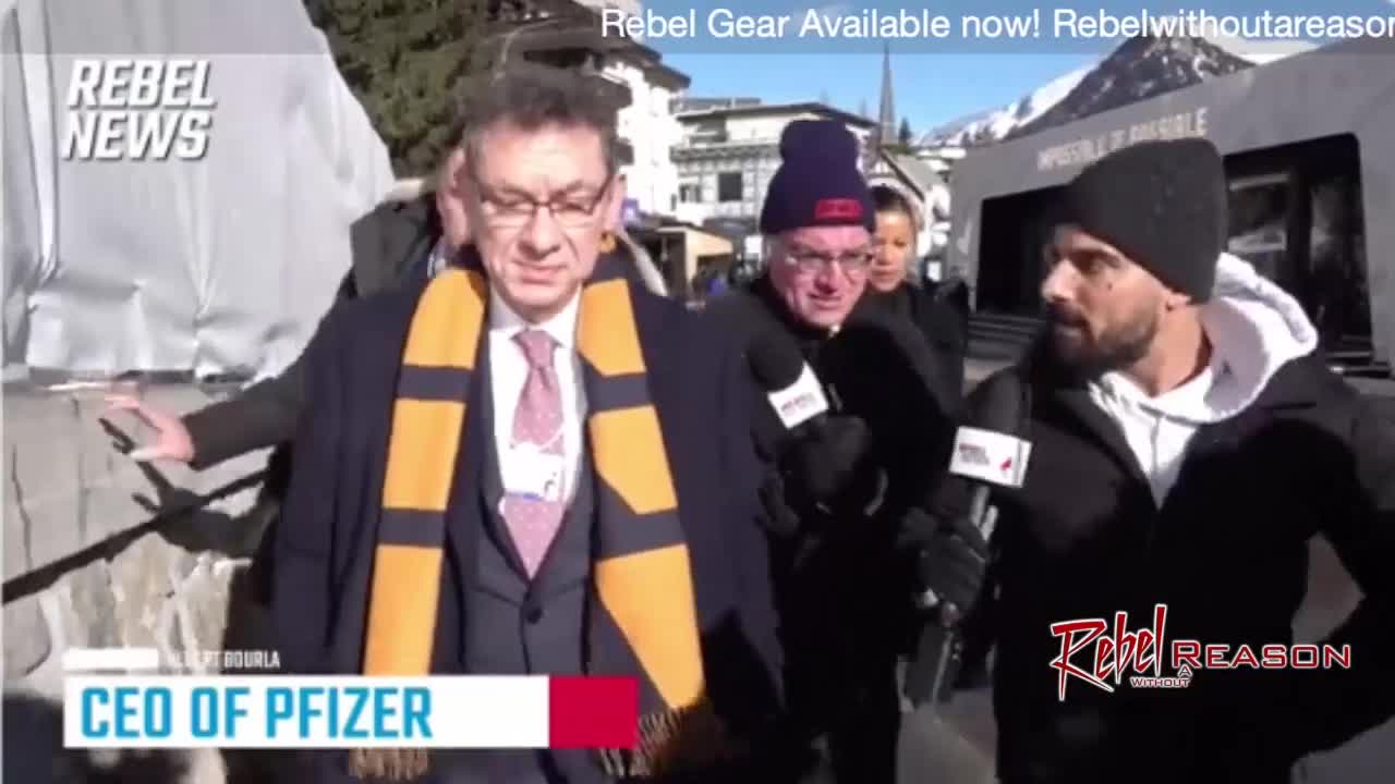 Albert Bourla, the CEO of Pfizer, on the street in Davos today.