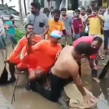 ▪️ Crocodiles take over the flooded streets of an Indian city