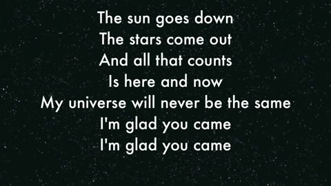 The Wanted I'm Glad you came Lyrics