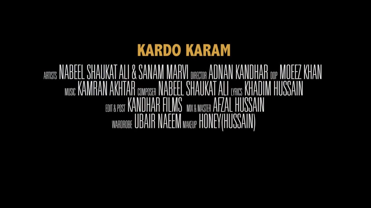 Kardo Karam | Nabeel Shaukat Ali Feat. Sanam Marvi |