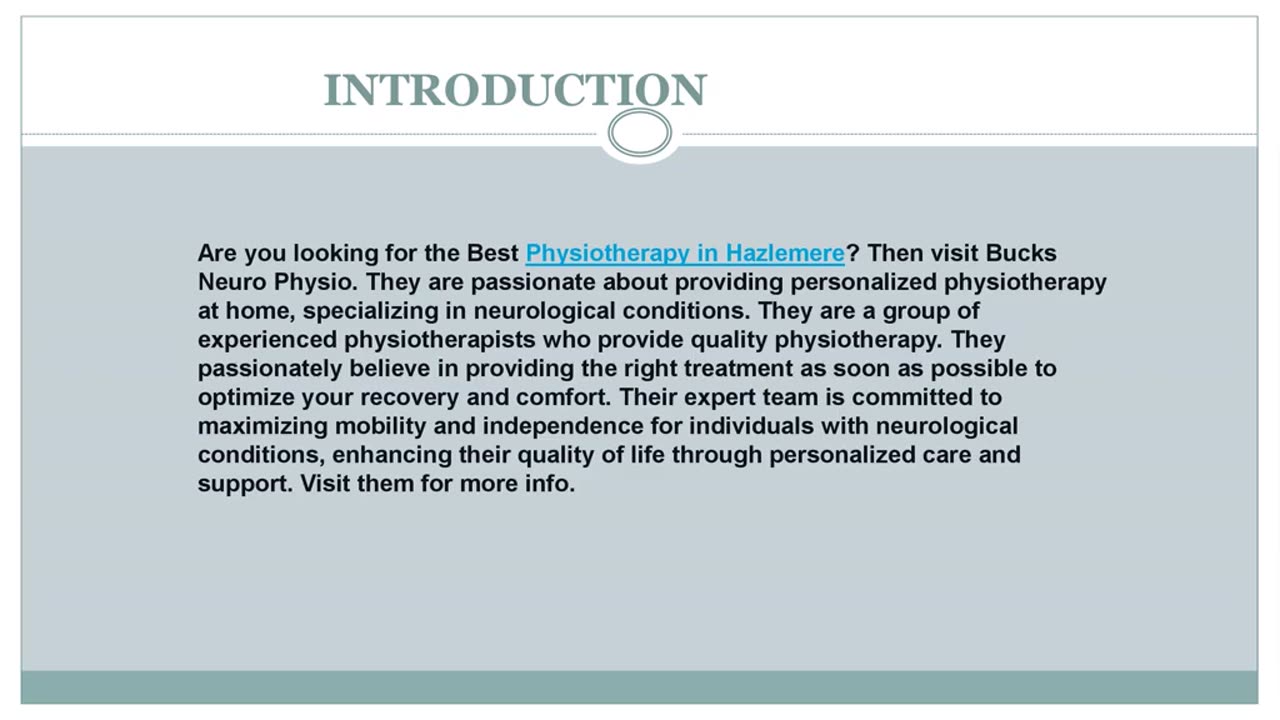 Looking for the best Physiotherapy in Hazlemere