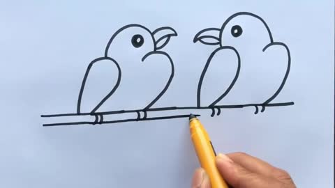 ✍️How to Draw✍️ Love Birds🕊️ from numbers 2222✍️