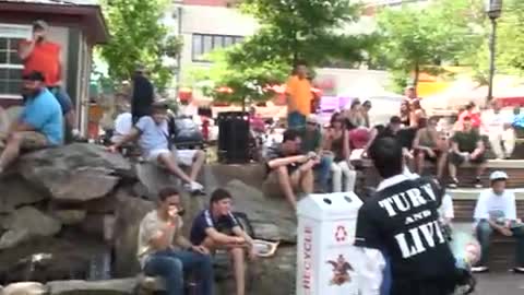 Bele Chere Asheville North Carolina- Jesus turned water into wine