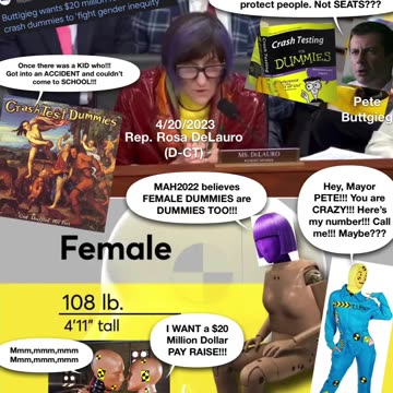 Female Crash Test Dummies are getting their PAY GAP addressed!!!