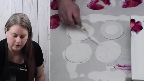 Amazing Peach and Plum Balloon Dip Technique Painting