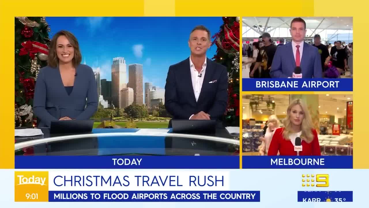 Christmas travel fears as millions set to flood Aussie airports | 9 News Australia