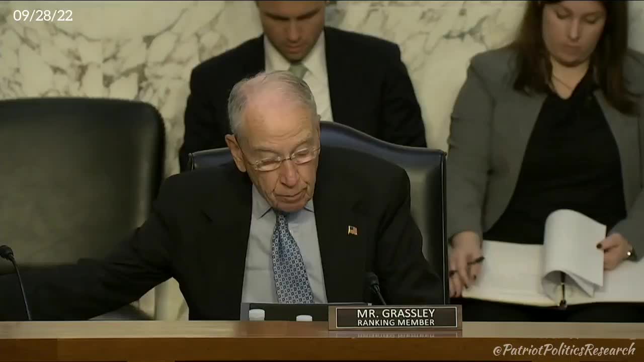 09/28/22 - Senator Grassley interviews Eli M. Rosenbaum re: harboring/extraditing War Criminals