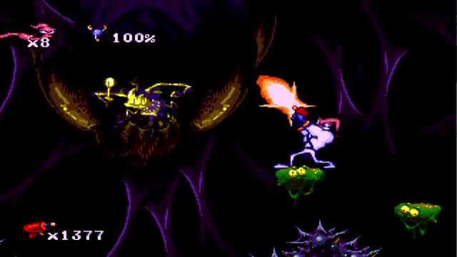 Earthworm Jim (GENESIS) - Final Boss - Queen Slug-For-A-Butt_Cut