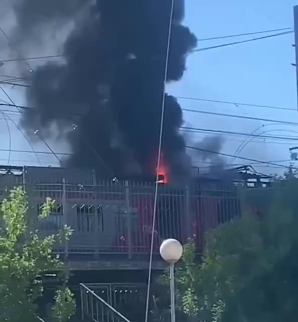 🔥 A train is on fire in Moscow region