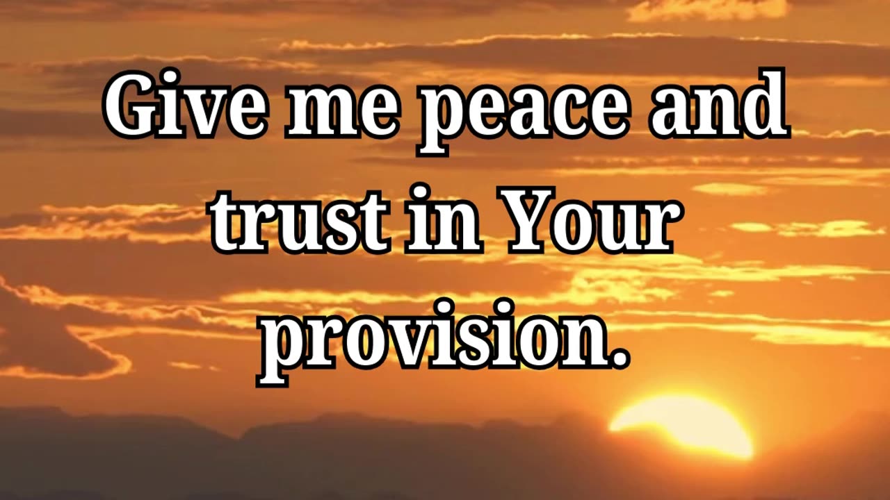 Daily Jesus Prayers for Peace and Provisions