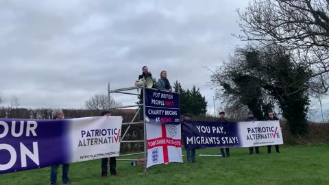 Anti migraiton protest in LEEDS