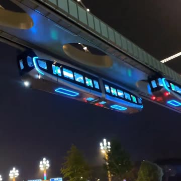 First Suspended Monorail Unleashed in China! #maglev