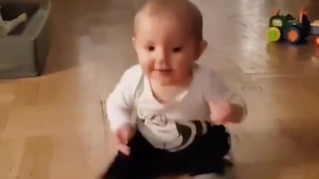 Cute baby, can't stop rocking