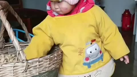So naughty and brave baby
