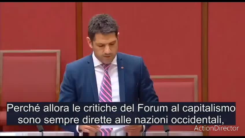 Sentite questo senatore australiano sul WEF