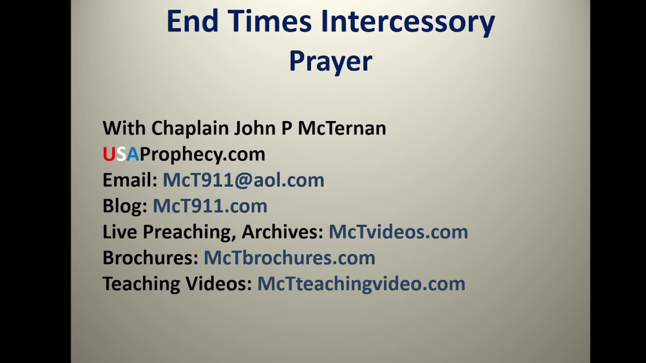 End Times Prayer and Intercession