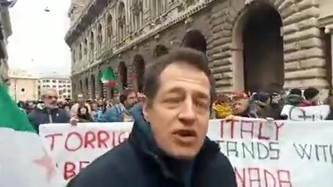 Italian protestors: “thank you Canadians for fighting for freedom for all the world