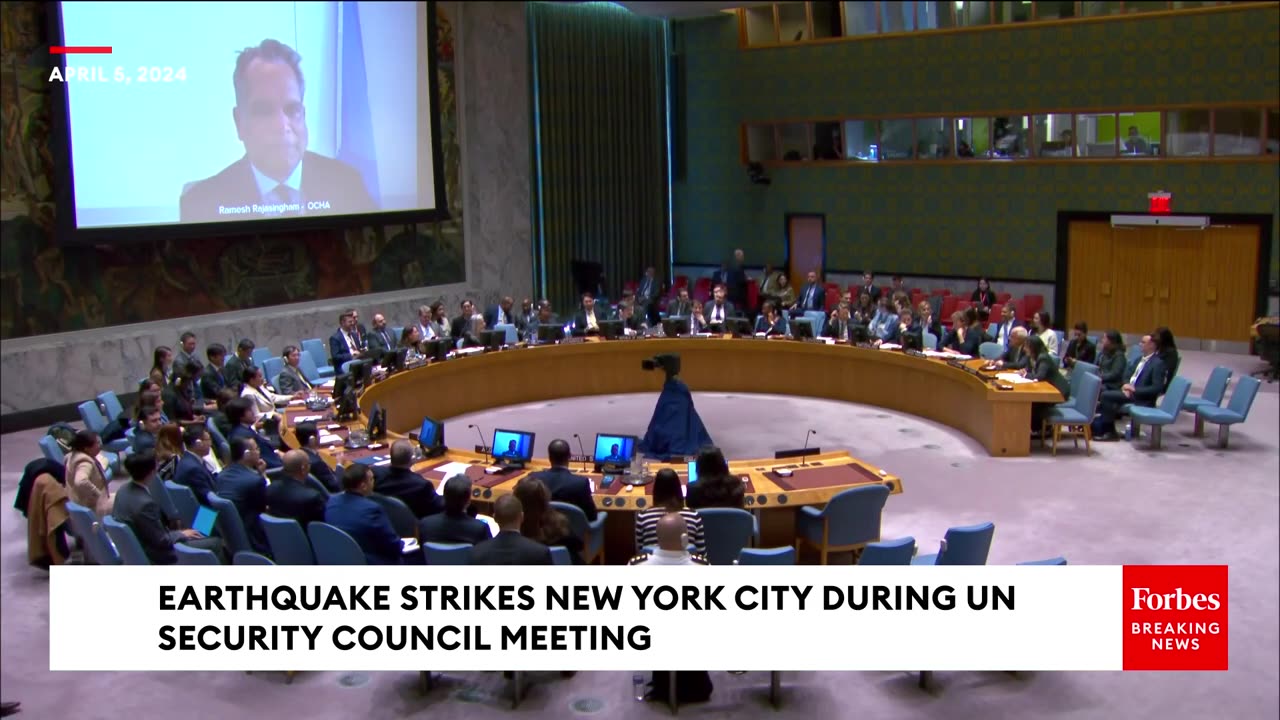 Earthquake Strikes New York City In The Middle Of UN Security Council Meeting On Gaza