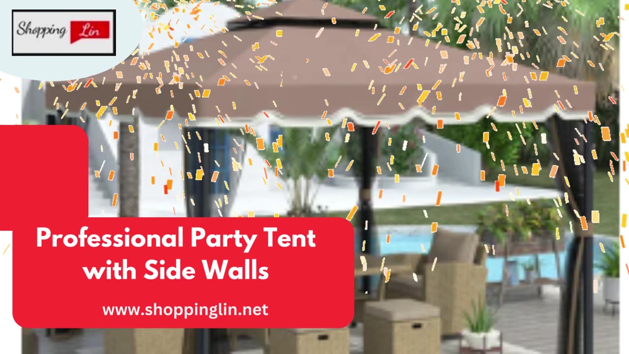 professional party tent with side walls