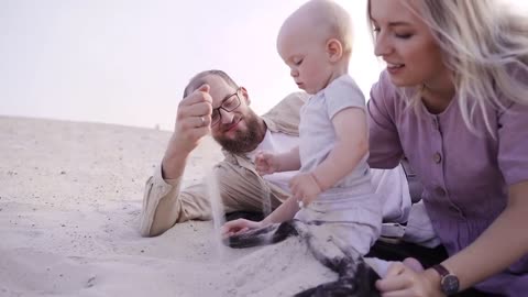 Happy parents with kids