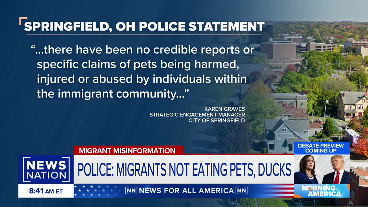 Springfield, Ohio, police refute claims Haitian migrants are eating pets | Morning in America