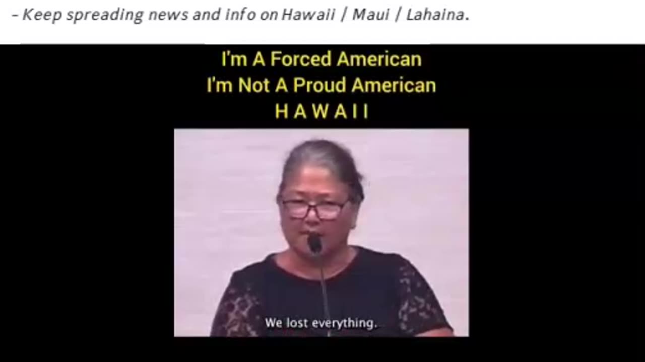 Hawaii - Maui, Lahaina Fire - LOCAL Hawaiian Speaks TRUTH