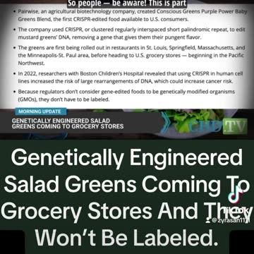 Genetically Engineered Salad Greens Coming to Grocery Stores and They won't Be Labeled?