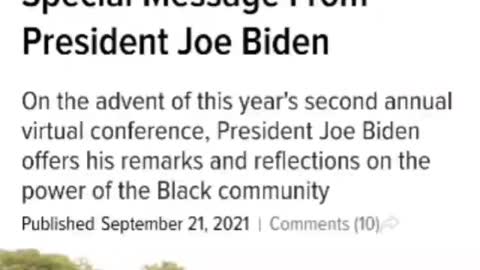 Joe Biden message to blacks