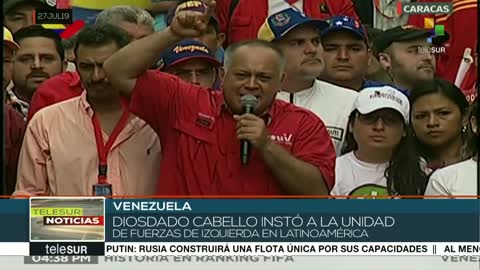 English cc: Chavista Diosdado Cabello on US capitalism! Capitalismo EEUU. ¡Fíjense!