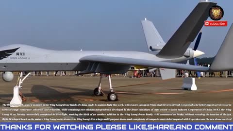 China’s latest Wing Loong drone makes maiden flight_Cut