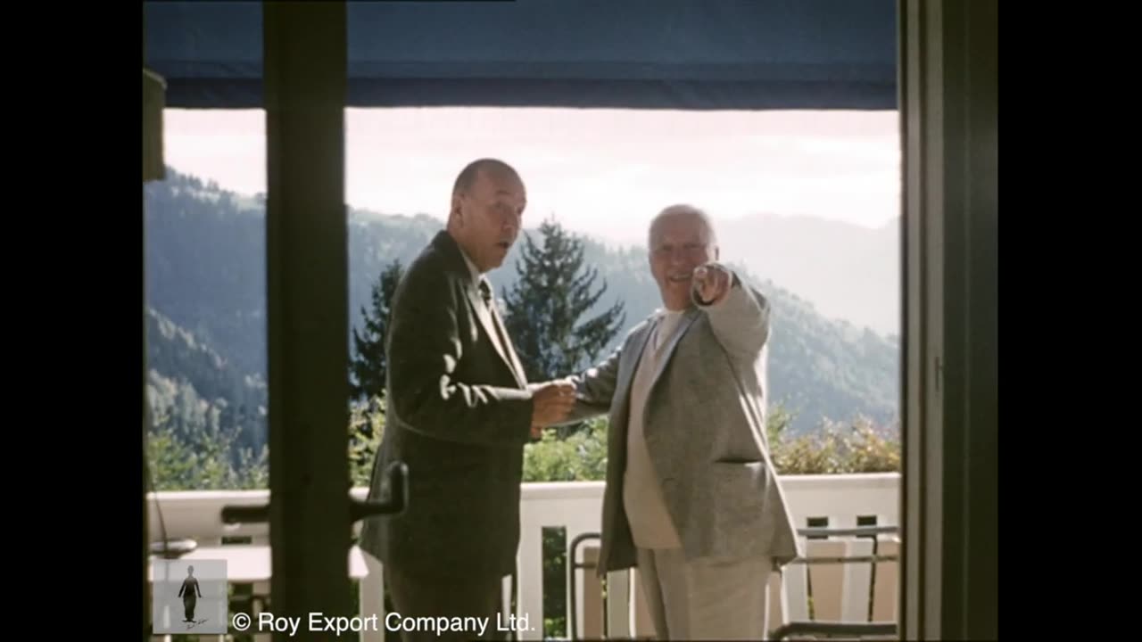 Charlie Chaplin and Noel Coward in Switzerland.