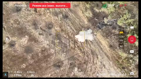 Russian Drone Operator Drops a Grenade on Ukrainian Troops with Perfect Placement