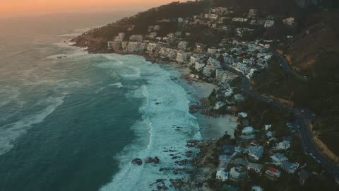 relaxing video with magical darkness landscapes filmed from a drone